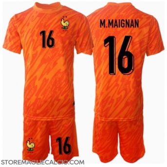 Francia Mike Maignan #16 Portiere Maglia Gara Trasferta Repliche Europei 2024 Bambino